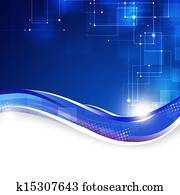 Abstract Technology Blue Background