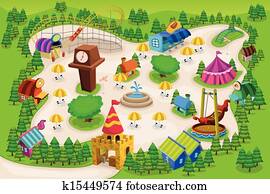 Amusement park map Amusement park map