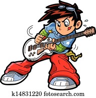 anime, מאנגה, שחקן של גיטרה