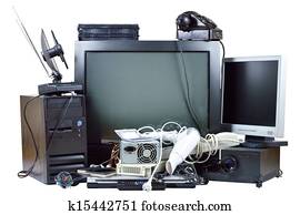 antigas, e, usado, elétrico, lar, waste.