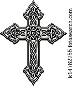 aufwendig, christliche, kreuz