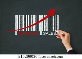 aumento, vendas