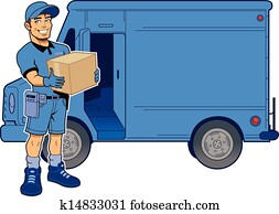 ausdrücklich, lieferbote, und, lastwagen ausdrücklich, lieferbote, und, lastwagen