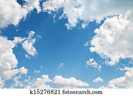 background. beautiful blue sky with clouds