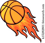 basketball ball, in, feuer basketball ball, in, feuer