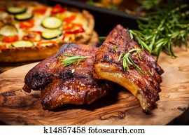 BBQ spare ribs with herbs BBQ spare ribs with herbs