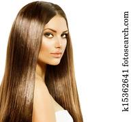 Beauty Woman with Long Healthy and Shiny Smooth Brown Hair Beauty Woman with Long Healthy and Shiny Smooth Brown Hair