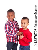 Black African American child with stethoscope