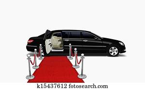 black limo and red carpet black limo and red carpet