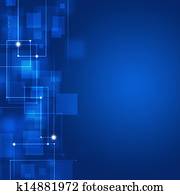 blau, geschaefts, quadrat, formen, hintergrund