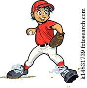 Boy Baseball Pitcher Boy Baseball Pitcher