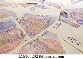 British Twenty pound notes