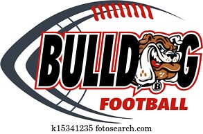 bulldog football with mascot head bulldog football with mascot head