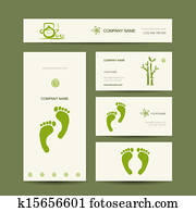 Business cards design, foot massage