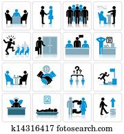 Business Management and Human Resources Icon Set