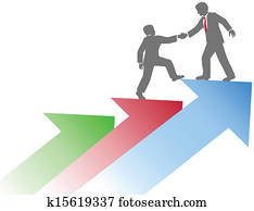 Business people helping team up success Business people helping team up success