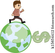 Businessman Running for Money