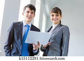 Businesspeople at work Businesspeople at work