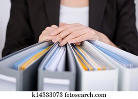 Businesswoman With Binders Businesswoman With Binders