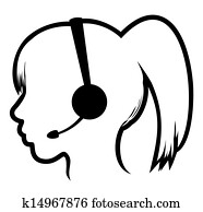 Call center woman icon Call center woman icon