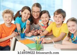 camarades classe, et, prof