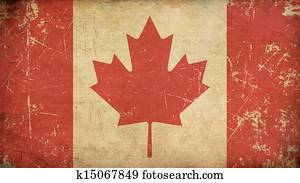 Canadian Aged Flat Flag Canadian Aged Flat Flag