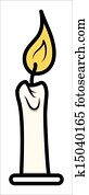Cartoon Candle Clipart - Vector Cartoon Candle Clipart - Vector