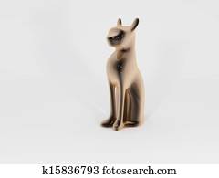 cat statue anime