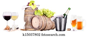 champagne, red and white wine, beer champagne, red and white wine, beer
