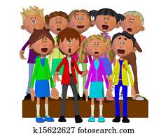 Children singing, Children chorus Children singing, Children chorus