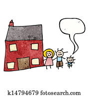 child's drawing of a family home child's drawing of a family home