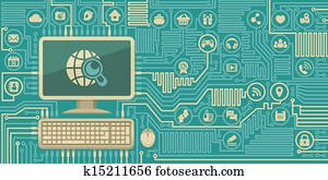Circuit Board with a Computer Circuit Board with a Computer