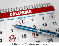 Closeup calendar page Closeup calendar page