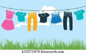 clothes on washing line