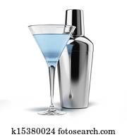 Cocktail shaker and cocktail Cocktail shaker and cocktail