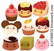 Collection of Cute Dessert Collection of Cute Dessert