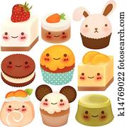 Collection of Cute Dessert Collection of Cute Dessert