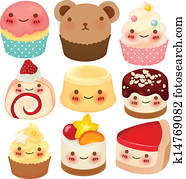 Collection of Cute Dessert Collection of Cute Dessert