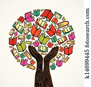Concept design books tree Concept design books tree