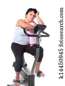 condición física, para, grasa, mujer