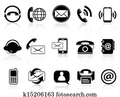 contact icons set contact icons set