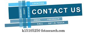 Contact Us Blue Strips