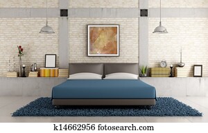 Contemporary bedroom in a loft Contemporary bedroom in a loft