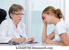 conversação, com, um, terapeuta