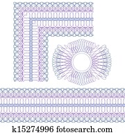 Corner, border and rosette