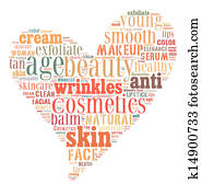 Cosmetics and makeup word cloud Cosmetics and makeup word cloud
