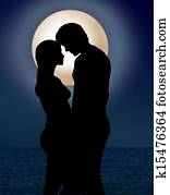 couple under moonlight romance couple under moonlight romance