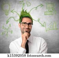 Creative idea of a businessman Creative idea of a businessman