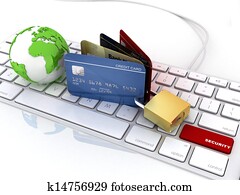 credit card over laptop keyboard credit card over laptop keyboard