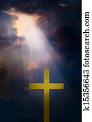 Cross and dramatic sky